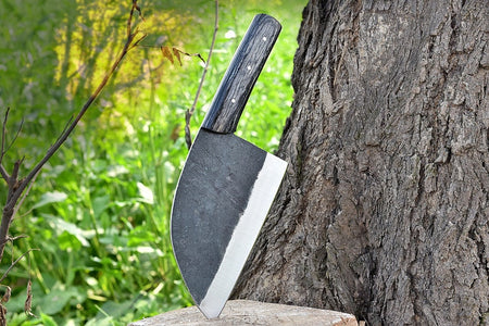 The Tartar: Cleaver Knife with Sheath (Spring Steel, D2 Steel are also available)-Butcher Knife & Kitchen Knife