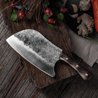 The Lestocken: Cleaver Knife with Sheath (Spring Steel, D2 Steel are also available)-Butcher Knife & Kitchen Knife