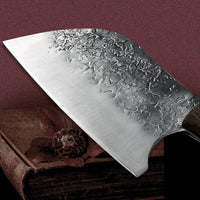 The Cecchini: Cleaver Knife with Sheath (Spring Steel, D2 Steel are also available)-Butcher Knife & Kitchen Knife