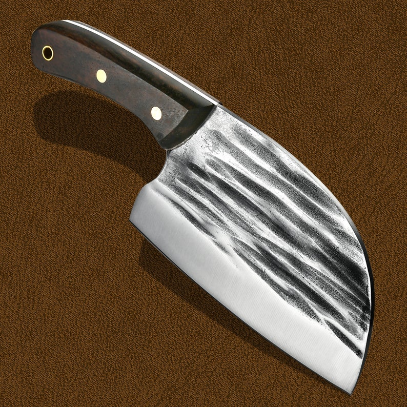 The Lugers: Cleaver Knife with Sheath (Spring Steel, D2 Steel are also available)-Butcher Knife & Kitchen Knife