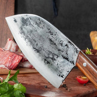 The Brimsk: Cleaver Knife with Sheath (Spring Steel, D2 Steel are also available)-Butcher Knife & Kitchen Knife