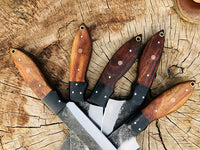 La Joel: Set of 5 Chef Knives (Spring Steel, D2 Steel are also available) with Sheath-Kitchen Knives