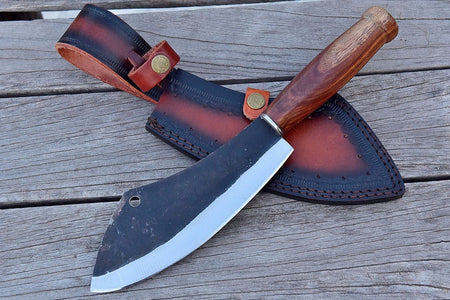 The Zesar: Cleaver Knife with Sheath (Spring Steel, D2 Steel are also available)-Butcher Knife & Kitchen Knife