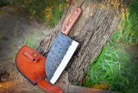 The Scorer: Cleaver Knife with Sheath (Spring Steel, D2 Steel are also available)-Butcher Knife & Kitchen Knife