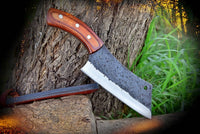 The Mitz: Cleaver Knife with Sheath (Spring Steel, D2 Steel are also available)-Butcher Knife & Kitchen Knife