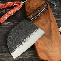 The Hardsman: Cleaver Knife with Sheath (Spring Steel, D2 Steel are also available)-Butcher Knife & Kitchen Knife