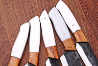 The Boulud: Set of 5 Chef Knives (Spring Steel, D2 Steel are also available) with Sheath-Kitchen Knives