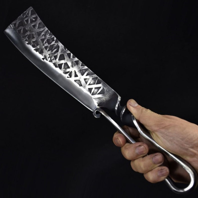 The Elma: Cleaver Knife with Sheath (Spring Steel, D2 Steel are also available)-Butcher Knife & Kitchen Knife