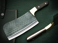 The Mariscos: Cleaver Knife with Sheath (Spring Steel, D2 Steel are also available)-Butcher Knife & Kitchen Knife