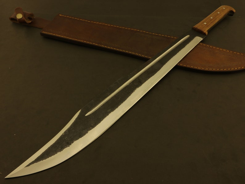 26" Timber Tinge Machete Bushcraft & Camping Machete (D2 Steel, Spring Steel are available) with Custom Blade Material Variations-Bushcraft Machete