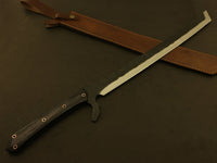 24" Tommsock Machete Bushcraft & Camping Machete (D2 Steel, Spring Steel are available) with Custom Blade Material Variations-Bushcraft Machete