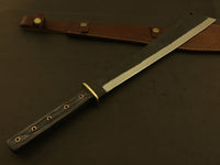 24" Shimirick Machete Bushcraft & Camping Machete (D2 Steel, Spring Steel are available) with Custom Blade Material Variations-Bushcraft Machete