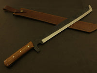 24" Terax Machete Bushcraft & Camping Machete (D2 Steel, Spring Steel are available) with Custom Blade Material Variations-Bushcraft Machete