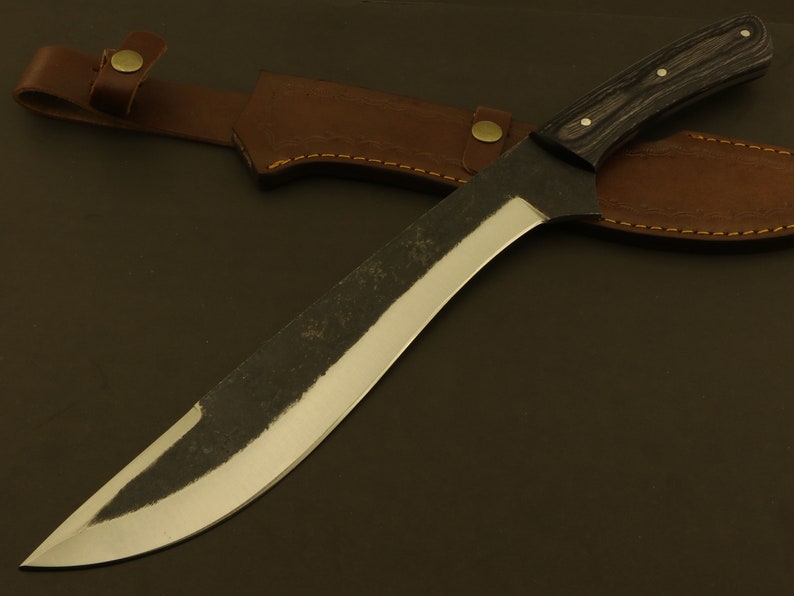 24" Eli Machete Bushcraft & Camping Machete (D2 Steel, Spring Steel are available) with Custom Blade Material Variations-Bushcraft Machete