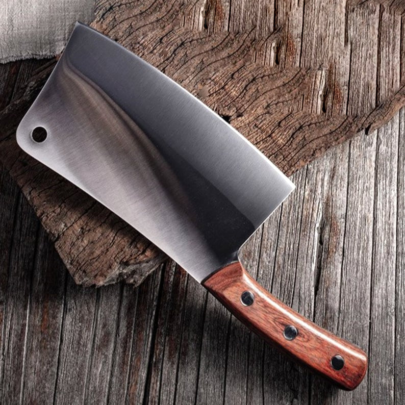 The Puharich: Cleaver Knife with Sheath (Spring Steel, D2 Steel are also available)-Butcher Knife & Kitchen Knife