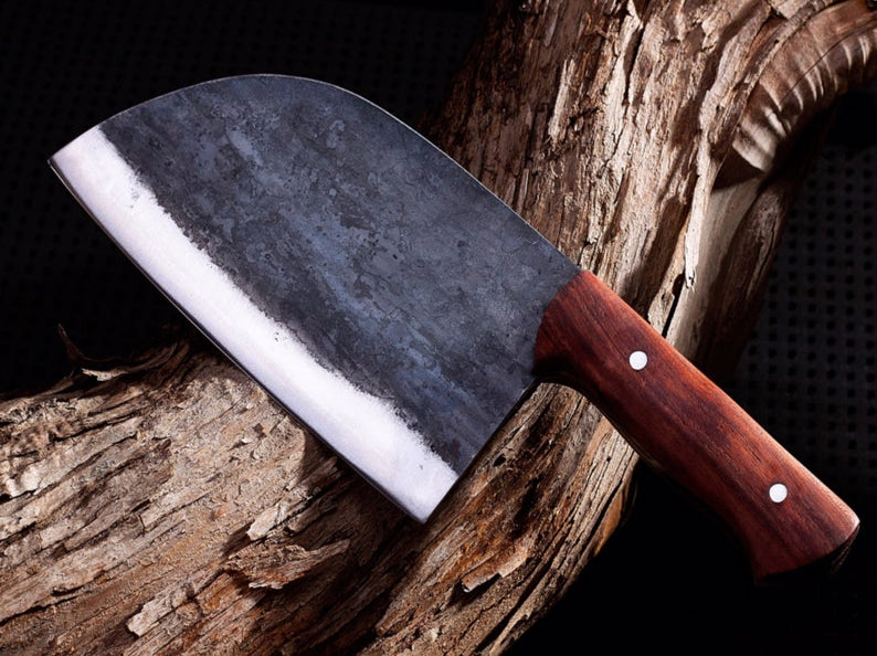 The Meatover: Cleaver Knife with Sheath (Spring Steel, D2 Steel are also available)-Butcher Knife & Kitchen Knife