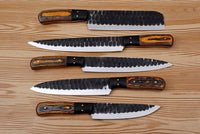 Marco Dore: Set of 5 Chef Knives (Spring Steel, D2 Steel are also available) with Sheath-Kitchen Knives