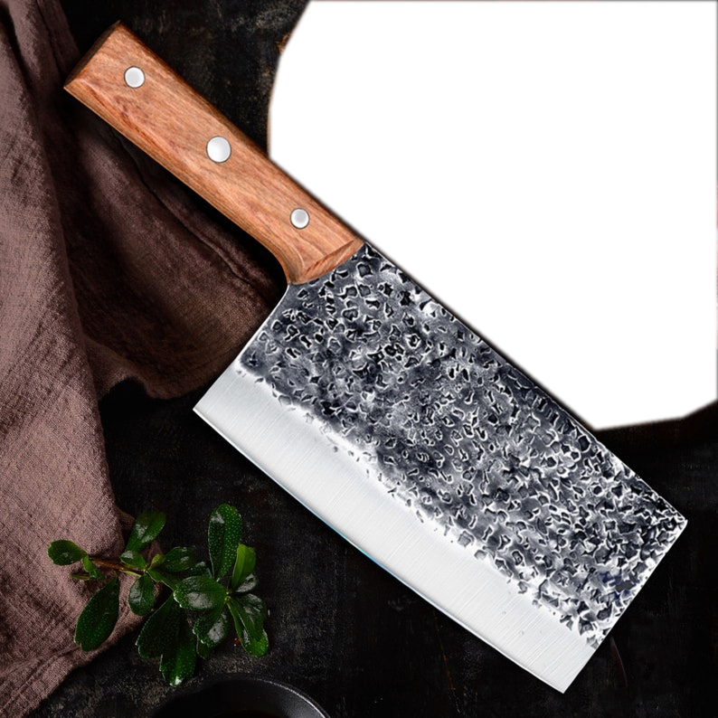 The Primers: Cleaver Knife with Sheath (Spring Steel, D2 Steel are also available)-Butcher Knife & Kitchen Knife