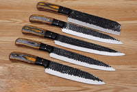 Pierre Mer: Set of 5 Chef Knives (Spring Steel, D2 Steel are also available) with Sheath-Kitchen Knives