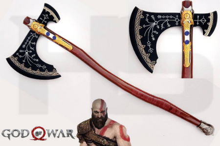 1:1 Full Scale Leviathan Axe of Kratos from God of War Axe (BR D2 & Damascus Steels available)