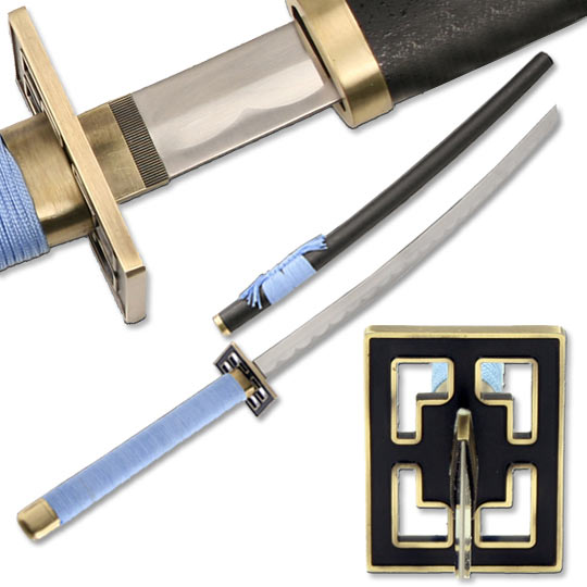Senbonzakura Katana Sword of Kuchiki Byakuya in $77 (Japanese Steel Available) Zanpakuto from Bleach-Blue & Black | Bleach Katana | Zanpakuto Katana