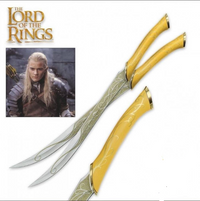 24" Fighting Knives of Legolas Greenleaf (Spring Steel & D2 Steel Battle Ready Versions are also Available) from Lord of The Rings-LOTR Swords