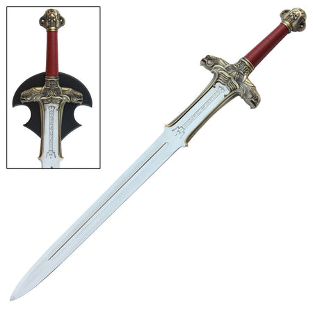 Red Atlantean Sword of Arnold Schwarzenegger (Conan) in just $99 from the movie Conan The Barbarian | Conan Sword | Barbarian Sword-Red Rexine