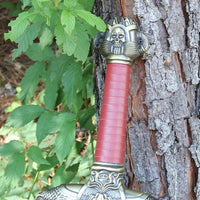 Red Atlantean Sword of Arnold Schwarzenegger (Conan) in just $99 from the movie Conan The Barbarian | Conan Sword | Barbarian Sword-Red Rexine