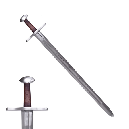 37" Full Tang Viking Ulfberht Sword (Spring Steel & D2 Steel Battle ready are available) with Scabbard