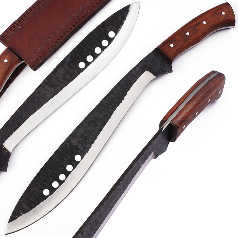 20" Clip Point Book Bushcraft & Camping Machete (D2 Steel, Spring Steel are available) with Custom Blade Material Variations-Bushcraft Machete