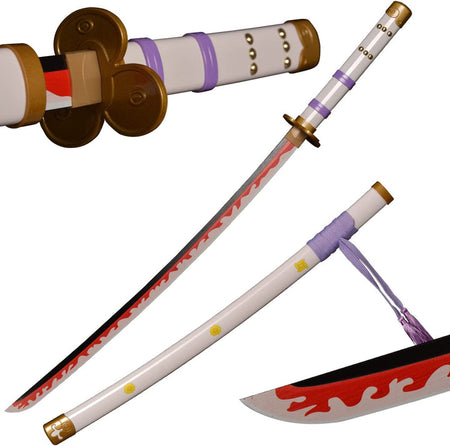 White Ame No Habakiri Enma Sword of Roronoa Zoro in $88 (Japanese Steel is also Available) from One Piece Swords| Japanese Samurai Sword | Type IV