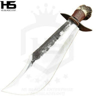 The 120 Undertaker Bowie Knife with Stag Antler Handle & Leather Sheath