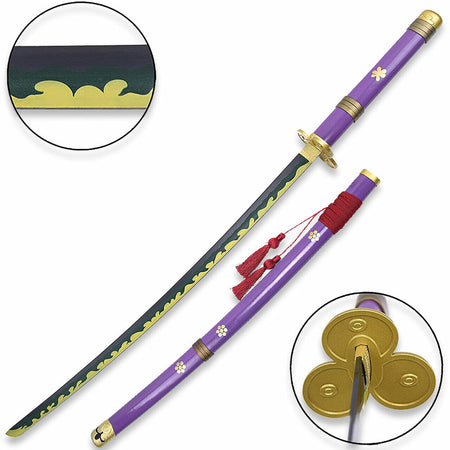 Purple Ame No Habakiri Enma Sword of Roronoa Zoro in Just $88 (Japanese Steel is also Available) from One Piece Swords| Japanese Samurai Sword